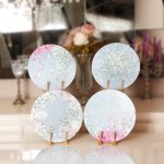 4'lü Mavi Zemin Ortanca Çiçeği Motifli Servis Altlığı & Supla Realhomes