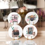 - Supla4lu-Set237 - Realhomes 4'lü Eskitme Çizimli Fot. Makinası Tasarımlı Servis Altlığı & Supla Realhomes