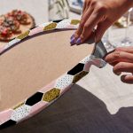 - Supla4lu-Set24-2 - Realhomes 4'lü Pembe Renkli Geometrik Love Tasarımlı Servis Altlığı & Supla Realhomes