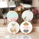 - Supla4lu-Set249 - Realhomes 4'lü Gold Detaylı Soyut Çizimli Servis Altlığı & Supla Realhomes