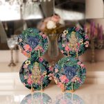 - Supla4lu-Set25 - Realhomes 4'lü Etnik Orman Kral Tasarımlı Servis Altlığı & Supla Realhomes