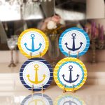 4'lü Renkli Zemin Çapa Desenli Servis Altlığı & Supla Realhomes