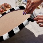 4'lü Siyah Zeminde Mermer Tasarımlı Servis Altlığı & Supla Realhomes