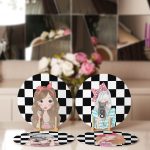 - Supla4lu-Set258-1 - Realhomes 4'lü Dama Zeminli Fashion Girl Tasarımlı Servis Altlığı & Supla Realhomes