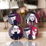 - Supla4lu-Set30 - Realhomes 4'lü Fashion Girl Tasarımlı Servis Altlığı & Supla Realhomes