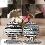 - Supla4lu-Set31-1 - Realhomes 4'lü Siyah Beyaz Etnik Motifli Servis Altlığı & Supla Realhomes
