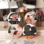 4'lü Özel Tasarım Dijital Baskılı  Servis Altlığı & Supla Realhomes