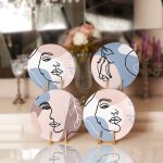 4'lü Soft Silüet Çizimli Servis Altlığı & Supla Realhomes