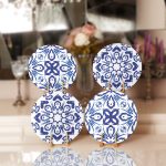 4'lü Mavi Çini Sanat Tasarımlı Servis Altlığı & Supla Realhomes