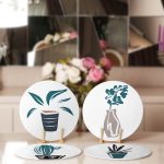 4'lü Vazo & Saksıda Çiçekler Tasarımlı Servis Altlığı & Supla Realhomes