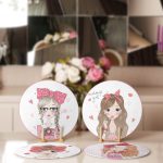 4'lü Pop-Art Kız Çizimli Servis Altlığı & Supla Realhomes