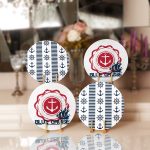 4'lü Denizci Çapası Tasarımlı Servis Altlığı & Supla Realhomes