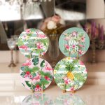 4'lü Flamingo & Summer Tasarımlı Servis Altlığı & Supla Realhomes