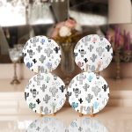 4'lü Renkli Kaktüs Tasarımlı Servis Altlığı & Supla Realhomes