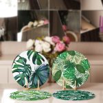4'lü Yeşil Yaprak Tasarımlı Servis Altlığı & Supla Realhomes