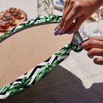 - Supla4lu-Set53-2 - Realhomes 4'lü Siyah Zigzaglı Yaprak Tasarımlı Servis Altlığı & Supla Realhomes