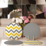 - Supla4lu-Set55-1 - Realhomes 4'lü Sarı & Gri Zigzag Motifli Servis Altlığı & Supla Realhomes