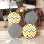 - Supla4lu-Set55 - Realhomes 4'lü Sarı & Gri Zigzag Motifli Servis Altlığı & Supla Realhomes