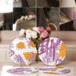 4'lü Fırça Darbeleri Motifli Servis Altlığı & Supla Realhomes