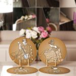 - Supla4lu-Set70-1 - Realhomes 4'lü Kahverenkli Kadın Etnik Figürlü Servis Altlığı & Supla Realhomes