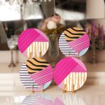 - Supla4lu-Set71 - Realhomes 4'lü Renkli Çizgi Tasarımlı Servis Altlığı & Supla Realhomes