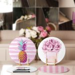 - Supla4lu-Set77-1 - Realhomes 4'lü Pembe Motif Tasarımlı Servis Altlığı & Supla Realhomes