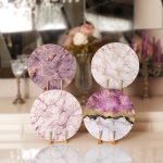 - Supla4lu-Set81 - Realhomes 4'lü Mor Mermer Tasarımlı Servis Altlığı & Supla Realhomes