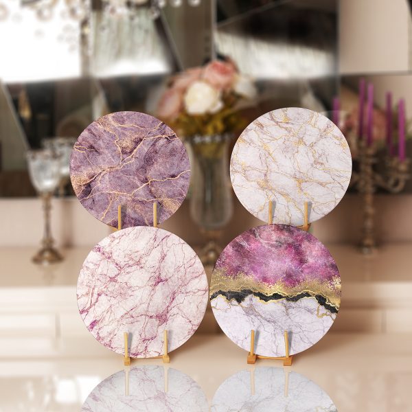 - Supla4lu-Set81 - Realhomes  4'lü Pop-Art Fashion Girl Tasarımlı Servis Altlığı & Supla Realhomes