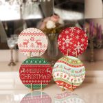 4'lü Yılbaşı Temalı Geyik Tasarımlı Servis Altlığı & Supla Realhomes