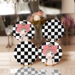 - Supla4lu-Set94 - Realhomes 4'lü Dama Zemin & Öpücük Atan Kız Tasarımlı Servis Altlığı & Supla Realhomes