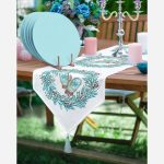 - SuplaRunner-DuzRenkSet-10025-Yilbasi-Kar-Temali-Celenk-Desenli-Ucgen-Puskullu-Runner-1-Adet-6-Adet-Acik-Mavi-Renkli-Supla - Realhomes  Yılbaşı Kar Temalı Çelenk Desenli Üçgen Püsküllü Runner 1 Adet & 6 Adet Açık Mavi Renkli Supla Realhomes