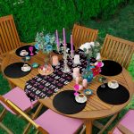 - SuplaRunner-DuzRenkSet-10097-Siyah-Zemin-Pembe-Kurdale-Tasarimli-Dijital-Baskili-Dekoratif-Ucgen-Puskullu-Runner-1-Adet-6-Adet-Siyah-Renkli-Supla-1 - Realhomes  Siyah Zemin Pembe Kurdale Tasarımlı Dijital Baskılı Dekoratif Üçgen Püsküllü Runner 1 Adet & 6 Adet Siyah Renkli Supla Realhomes