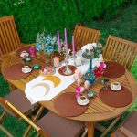 Ay'ın Dönüşümleri Özel Tasarım Dijital Baskılı Dekoratif Üçgen Püsküllü Runner 1 Adet & 6 Adet Kahverengi Renkli Supla Realhomes