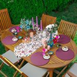 - SuplaRunner-DuzRenkSet-10412-Papatya-Gul-Tasarimli-Dijital-Baskili-Ucgen-Puskullu-Runner-1-Adet-6-Adet-Murdum-Renkli-Supla-1 - Realhomes  Papatya & Gül Tasarımlı Dijital Baskılı Üçgen Püsküllü Runner 1 Adet & 6 Adet Mürdüm Renkli Supla Realhomes