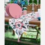 - SuplaRunner-DuzRenkSet-10438-Gul-Yapraklari-Ozel-Tasarim-Ucgen-Puskullu-Runner-1-Adet-6-Adet-Pembe-Renkli-Supla - Realhomes  Gül Yaprakları Özel Tasarım Üçgen Püsküllü Runner 1 Adet & 6 Adet Pembe Renkli Supla Realhomes