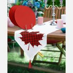 - SuplaRunner-DuzRenkSet-8715-Realhomes-Beyaz-Zeminde-Ekose-Desenli-Yaprak-Ucgen-Puskullu-Runner-1-Adet-6-Adet-Kirmizi-Renkli-Supla - Realhomes Realhomes Beyaz Zeminde Ekose Desenli Yaprak Üçgen Püsküllü Runner 1 Adet & 6 Adet Kırmızı Renkli Supla Realhomes