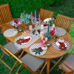 - SuplaRunnerSet483-Gri-Kazayagi-Zeminli-Ekose-Kus-Motifli-61-Supla-Runner-Seti - Realhomes Gri Kazayağı Zeminli Ekose Kuş Motifli 6+1 Supla Runner Seti Realhomes