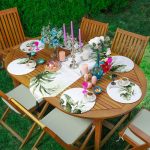 - SuplaRunnerSet502-Yesil-Tropik-Yaprak-Tasarimli-61-Supla-Runner-Seti - Realhomes  Yeşil Tropik Yaprak Tasarımlı 6+1 Supla Runner Seti Realhomes