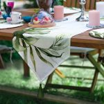 - SuplaRunnerSet502-Yesil-Tropik-Yaprak-Tasarimli-61-Supla-Runner-Seti-2 - Realhomes  Yeşil Tropik Yaprak Tasarımlı 6+1 Supla Runner Seti Realhomes