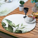 - SuplaRunnerSet502-Yesil-Tropik-Yaprak-Tasarimli-61-Supla-Runner-Seti-3 - Realhomes  Yeşil Tropik Yaprak Tasarımlı 6+1 Supla Runner Seti Realhomes