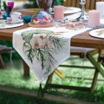 Tropik Yaprak Tasarımlı 6+1 Supla Runner Seti Realhomes