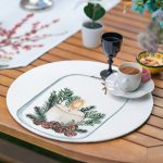 Kozalak Motifli Özel Tasarım 6+1 Supla Runner Seti Realhomes