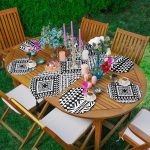 - SuplaRunnerSet523-Siyah-Beyaz-Iskandinav-Motifli-61-Supla-Runner-Seti - Realhomes  Siyah Beyaz İskandinav Motifli 6+1 Supla Runner Seti Realhomes