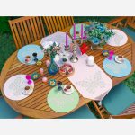 - SuplaRunnerSet539-Renkli-Zemin-Papatyali-Kelebek-Motifli-61-Supla-Runner-Seti-1 - Realhomes Renkli Zemin Papatyalı Kelebek Motifli 6+1 Supla Runner Seti Realhomes