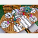 - SuplaRunnerSet540-Siyah-Beyaz-Iskandinav-Motifli-61-Supla-Runner-Seti-1 - Realhomes  Siyah Beyaz İskandinav Motifli 6+1 Supla Runner Seti Realhomes