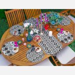 - SuplaRunnerSet542-Siyah-Beyaz-Iskandinav-Motifli-61-Supla-Runner-Seti-1 - Realhomes Siyah Beyaz İskandinav Motifli 6+1 Supla Runner Seti Realhomes