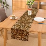 - runner113 - Realhomes  Leopar Desenli Dijital Baskılı Dekoratif Özel Tasarım Runner Realhomes