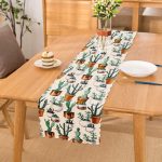 - runner2004 - Realhomes  Kaktüs Baskılı Dekoratif Dijital Baskılı Özel Tasarım Runner Realhomes