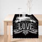 - runner2005-1 - Realhomes  Siyah Love Baskılı Dekoratif Özel Tasarım Runner Realhomes