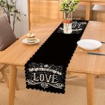 - runner2005 - Realhomes  Siyah Love Baskılı Dekoratif Özel Tasarım Runner Realhomes